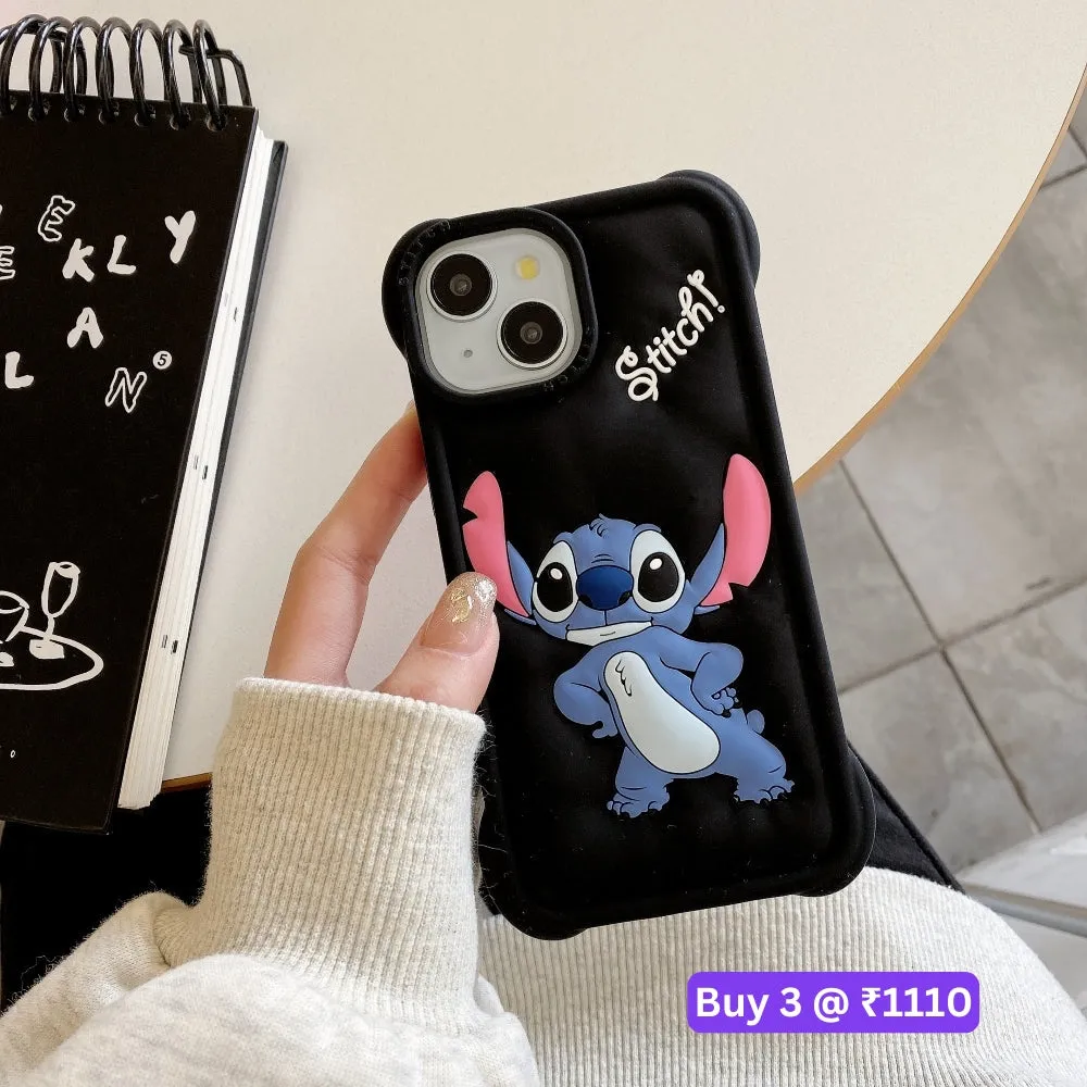 3D Fun Cartoon Silicone Soft Protective Phone Case - iPhone 15 Plus