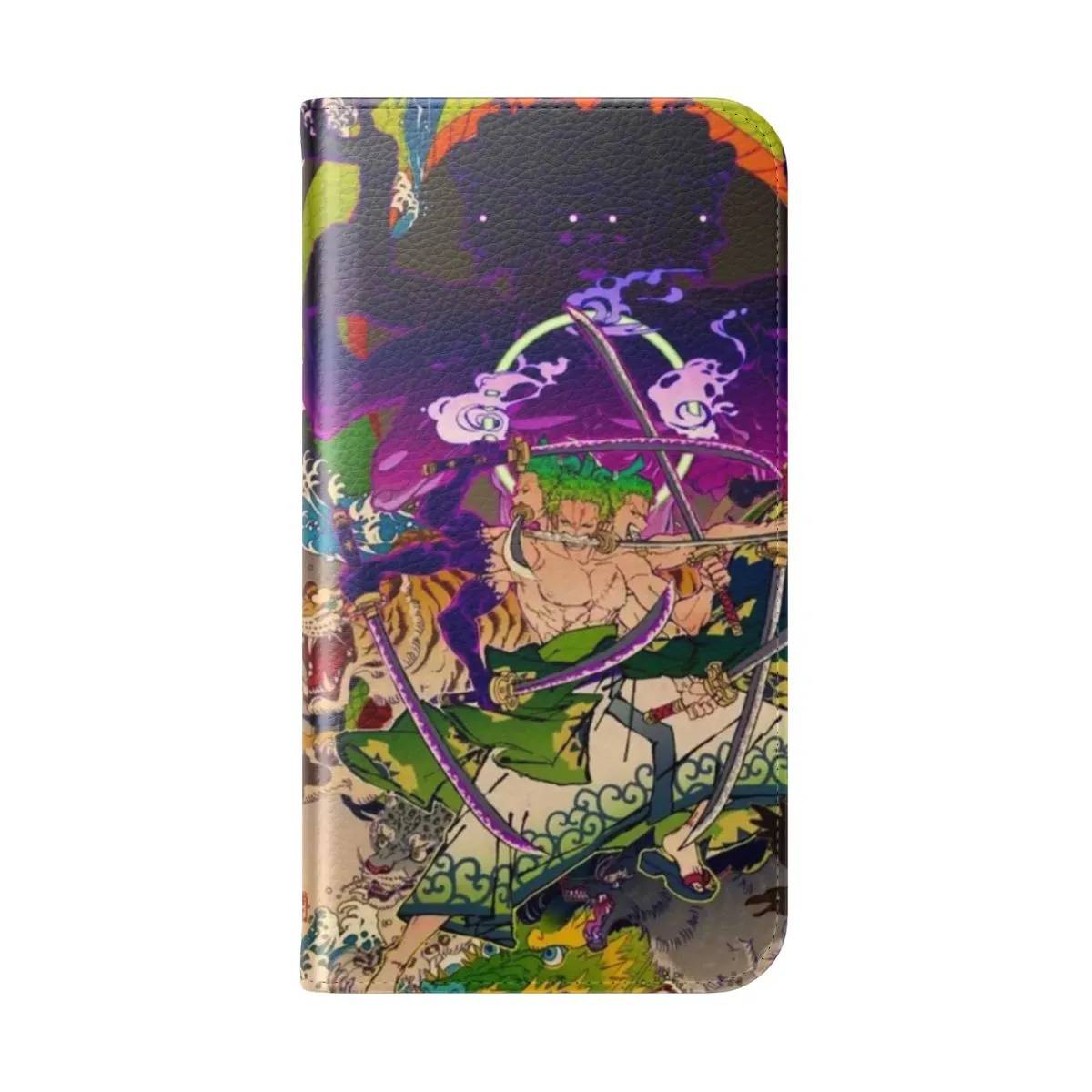 Anime-Inspired Flip Cover Phone Case - One Piece Marimo Design