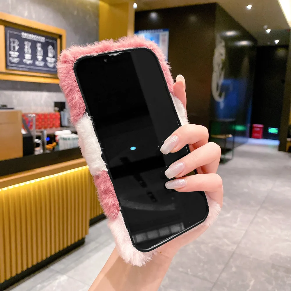 Anti-shock Soft Fur Heart Shape Pop Case - Realme C55