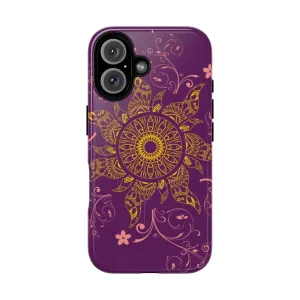 Boho Floral Mandala Magnetic Tough Phone Case