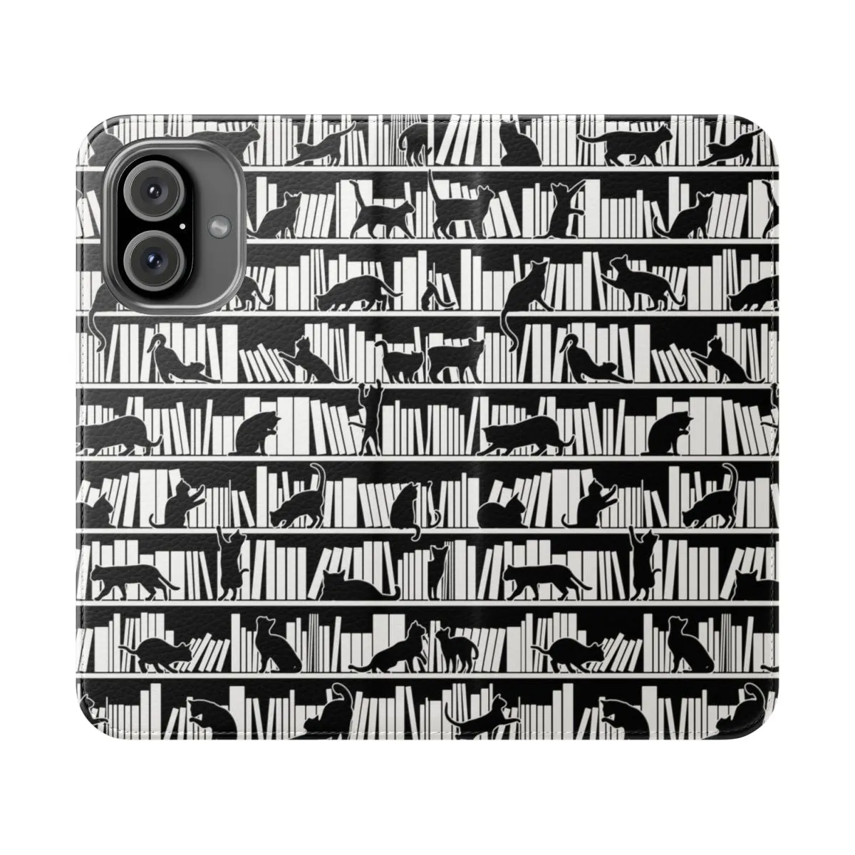 Bookish Book & Cat Lover Pattern Phone Case