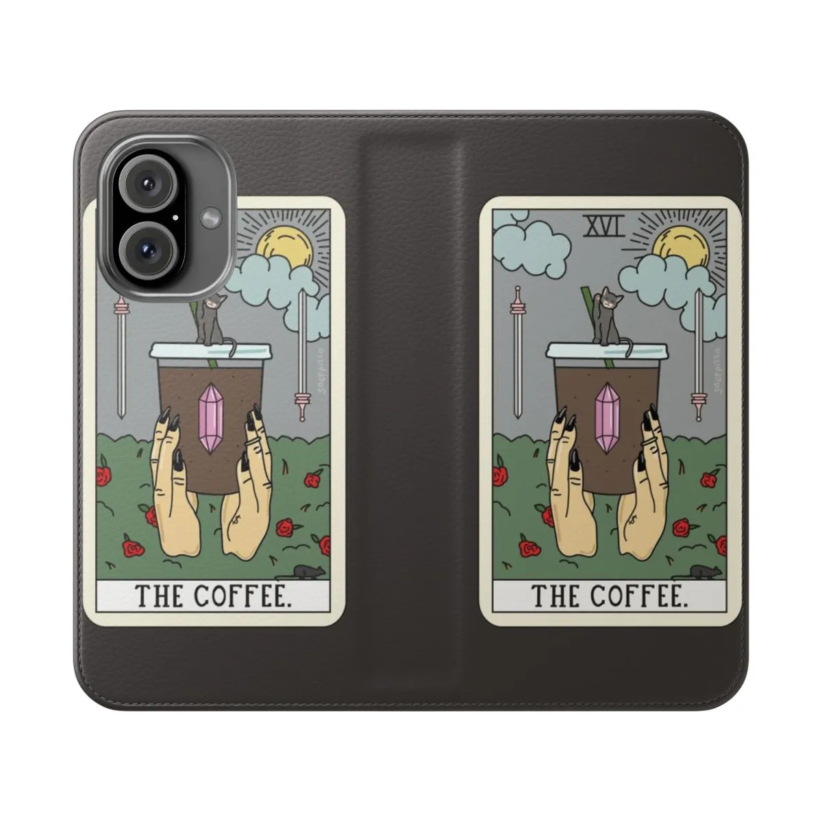 Coffee Reading Flip Cover Phone Case