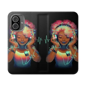 Colorful Music-Inspired Flip Cover Phone Case