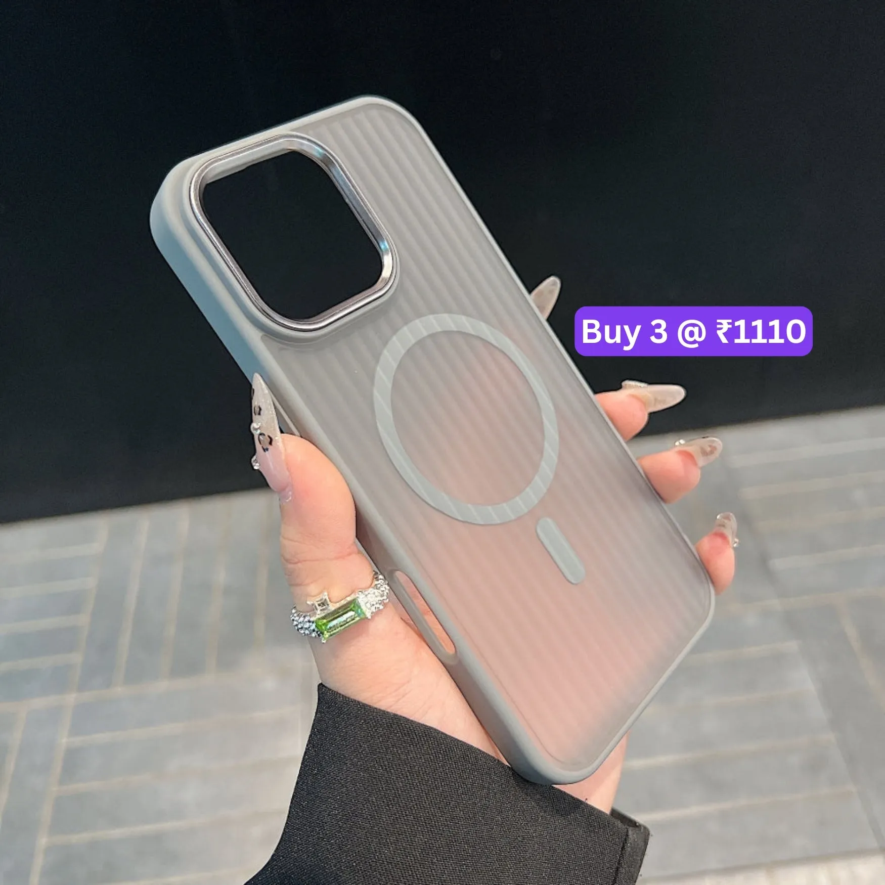 Corrugated Pattern Magnetic Wireless Charge Phone Case - Samsung S24 Ultra