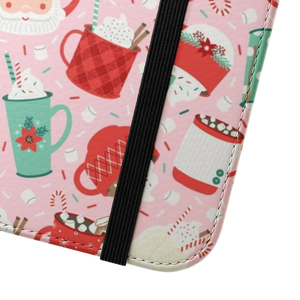 Cozy Christmas Flip Phone Case with Hot Cocoa Design