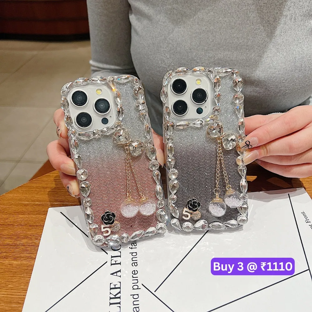 Crystal Diamond Handmade Transparent Phone Case - iPhone 15 Pro