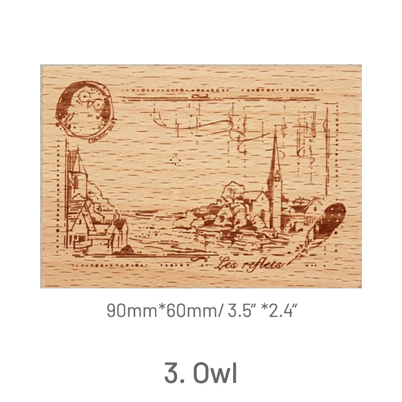 Cute Cartoon Animal Wooden Rubber Stamp