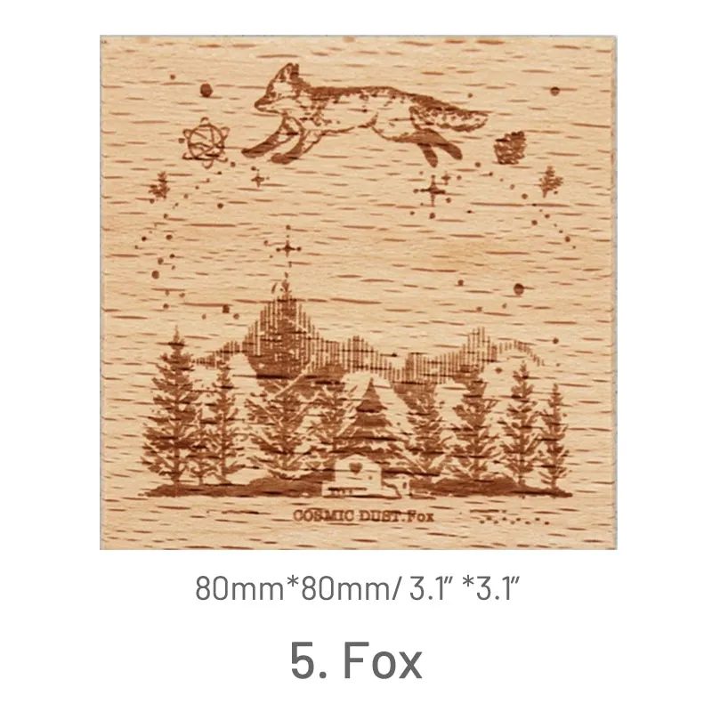 Cute Cartoon Animal Wooden Rubber Stamp