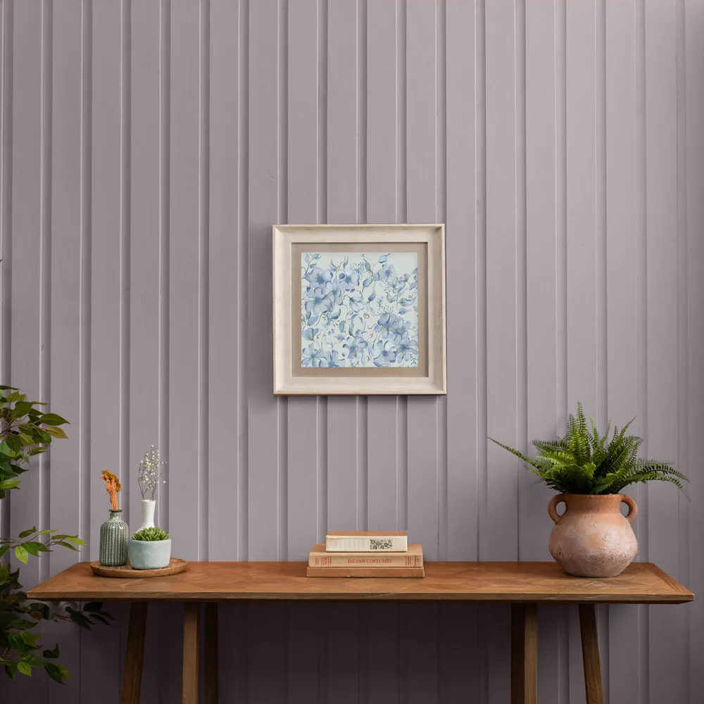Daphne Framed Print Birch/Delft Blue