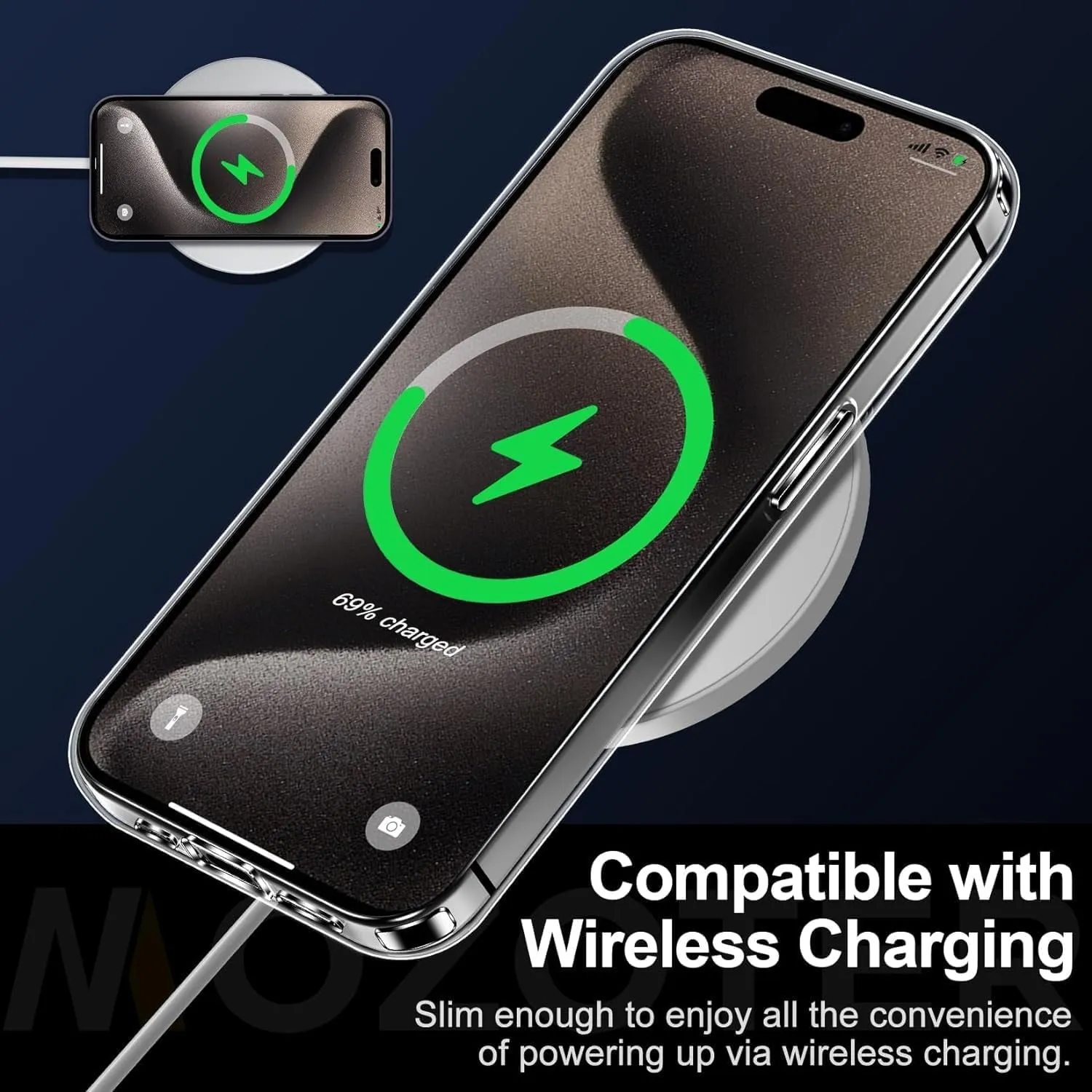 Entronix Case Heavy Duty Clear Case Designed for Apple iPhone 14 Transparent with 1 Tempered Glass Screen Protector, Shockproof Dropproof Slim Case