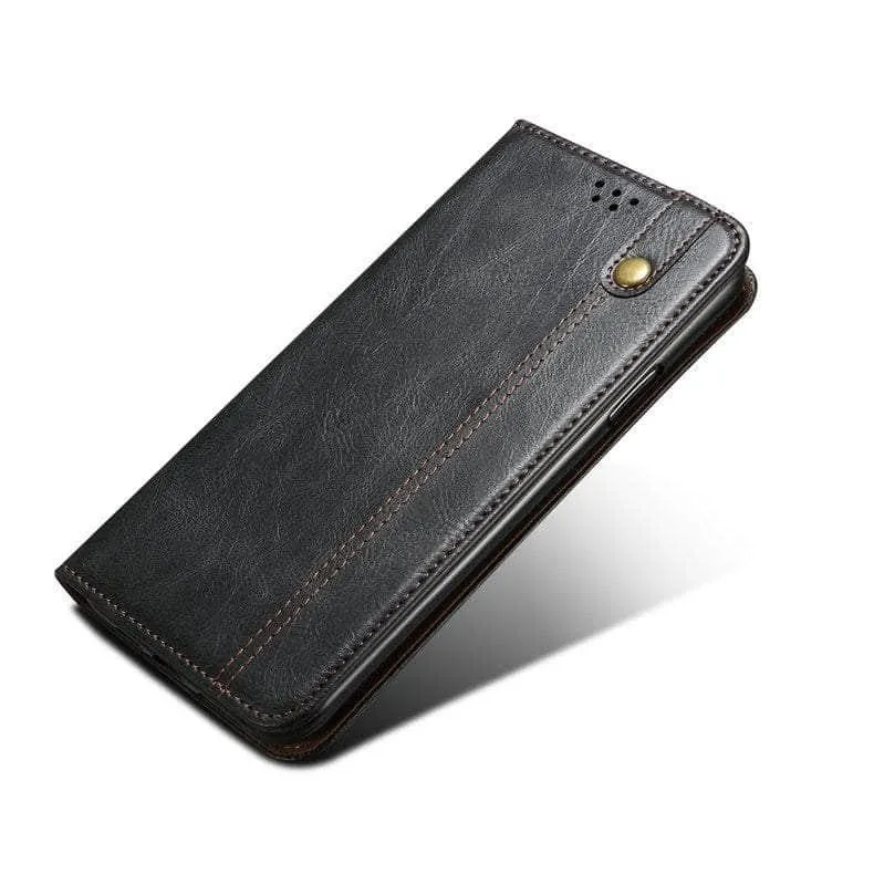Galaxy S23 Ultra Leather Texture Magnet Book Cover