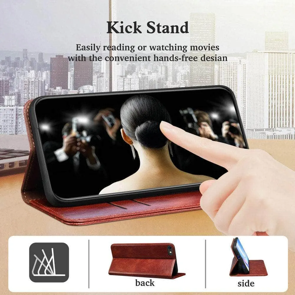 Galaxy S23 Ultra Leather Texture Magnet Book Cover