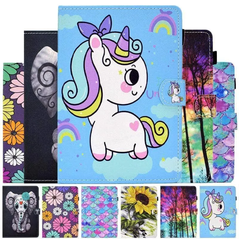Galaxy Tab A7 Lite T220 T225 Cartoon Leather Stand