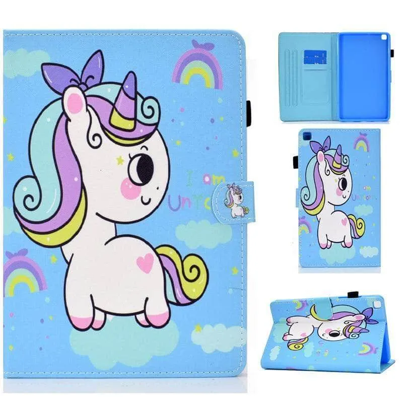 Galaxy Tab A7 Lite T220 T225 Cartoon Leather Stand