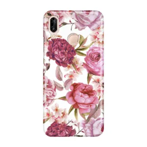 Huawei P20 Lite Hardcase Protective Cover Wild Rose - Pink / White