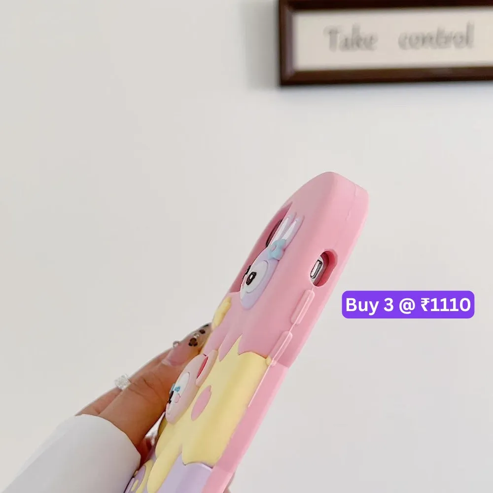 Ice candy Rabbit Toy Silicone Soft Phone Case - iPhone 15 Pro Max