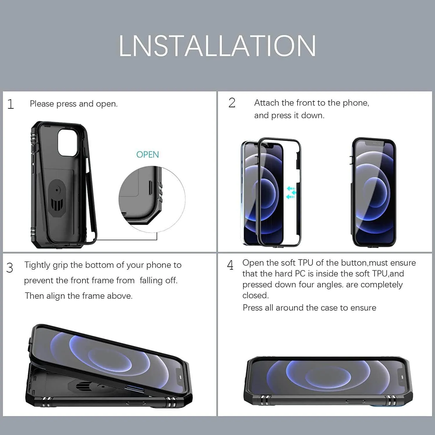 iPhone 15 Pro Max Armor Designed Shockproof Rugged Military Case