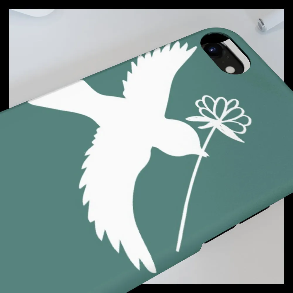 iPhone Cases - Dove on Green