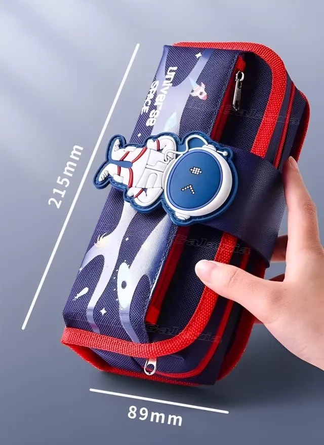 Kiddie Galaxia Space Astronaut Pencil Case Large Capacity Stationery Pencil Pouch