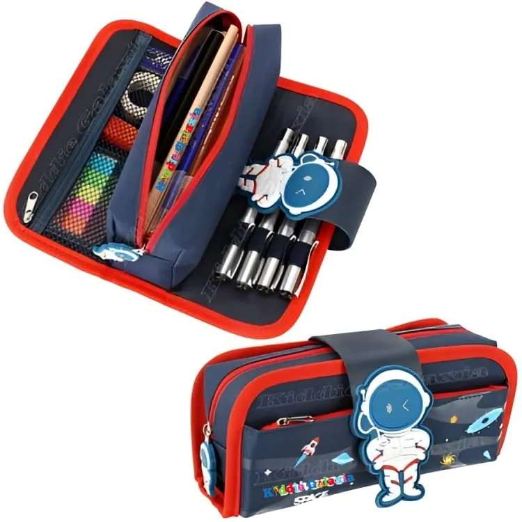 Kiddie Galaxia Space Astronaut Pencil Case Large Capacity Stationery Pencil Pouch