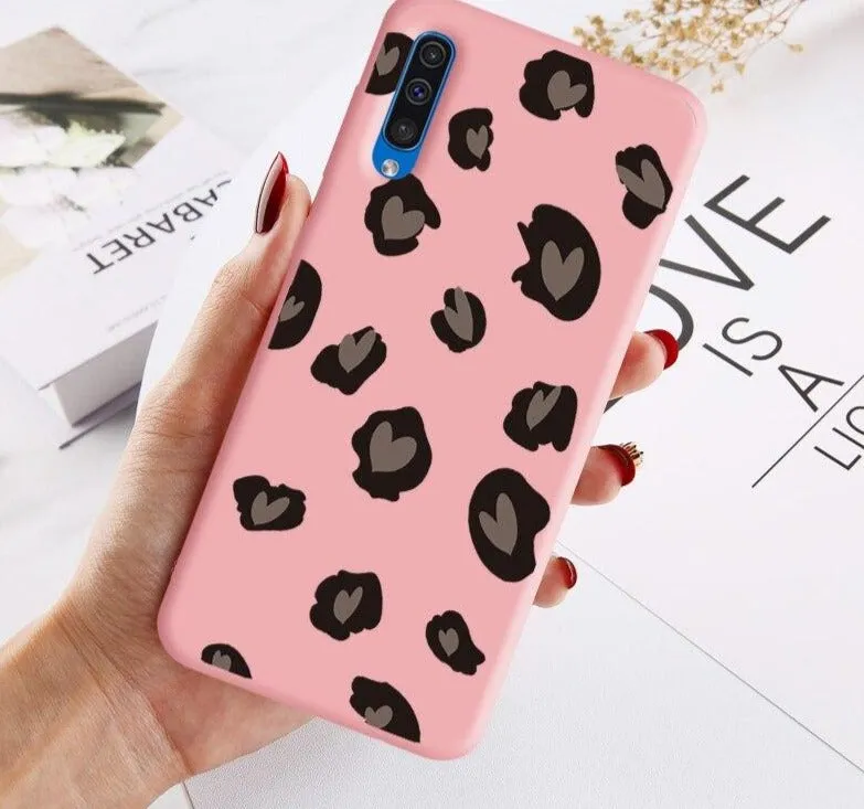 Leopard Print Heart Phone Cover