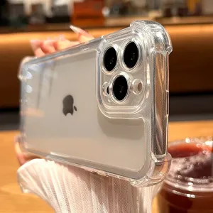Luxury Shockproof Transparent Case For iPhone 15 14 13 12 11 Pro Max X Xs XR Max 7 8 Plus Cover