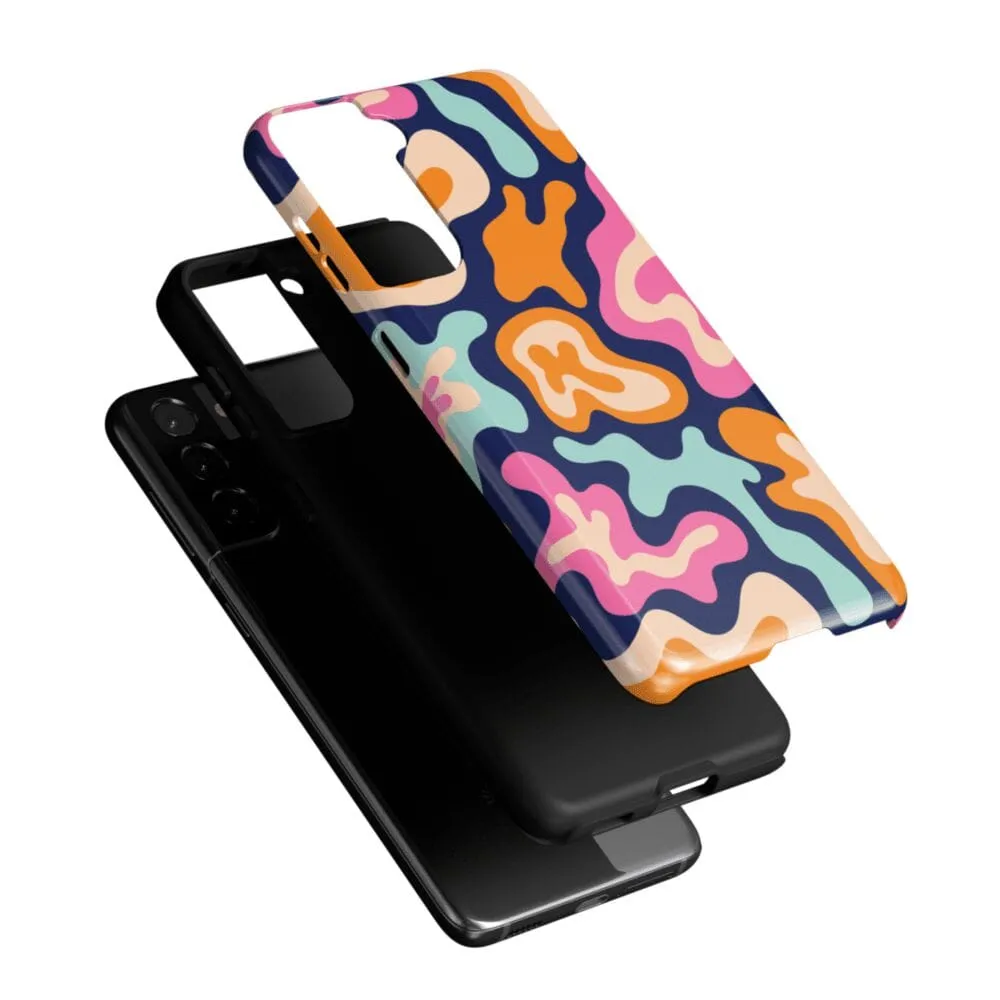 Midnight Color Splash | Abstract Retro Samsung Case