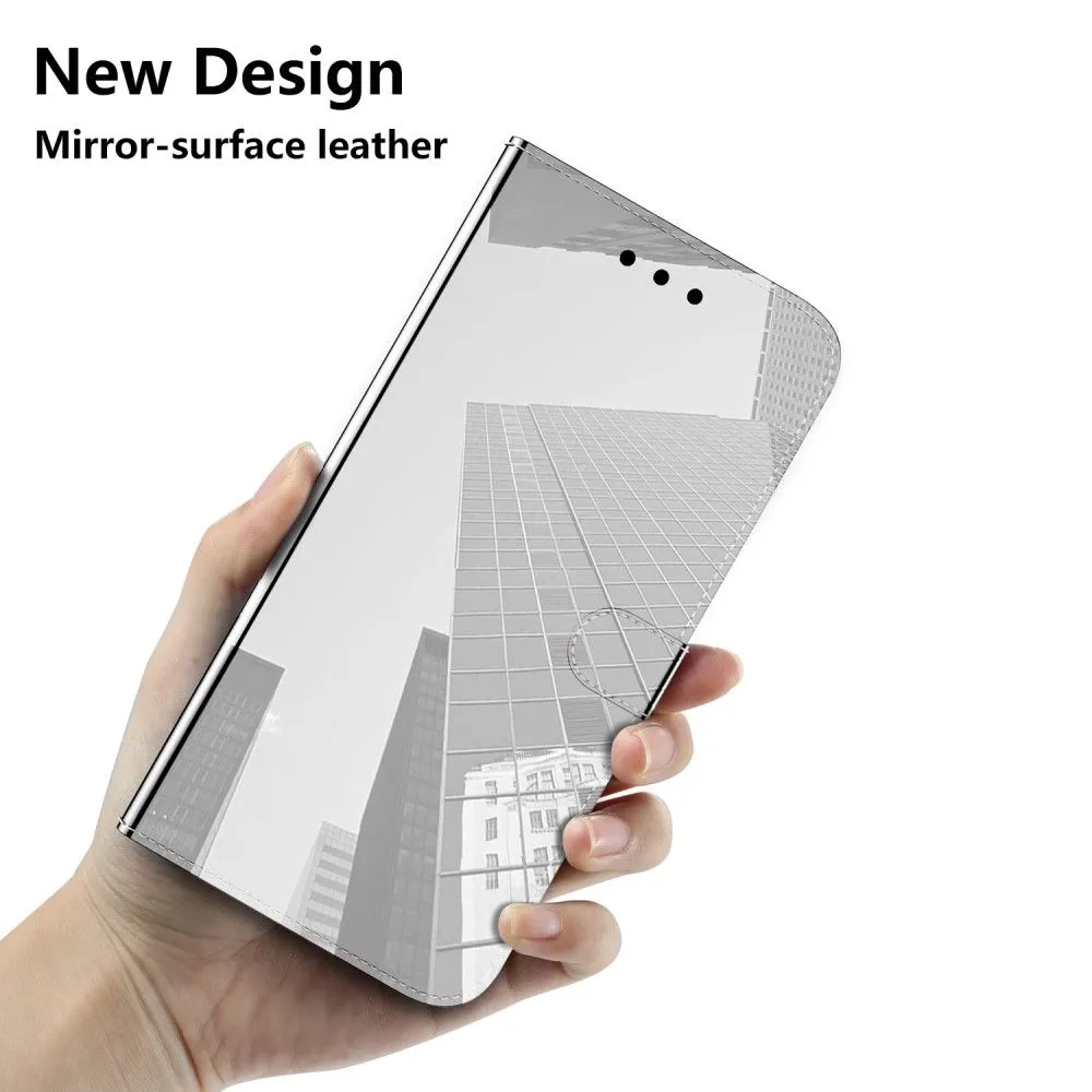 Mirror Nokia C10 / C20 flip case - Silver