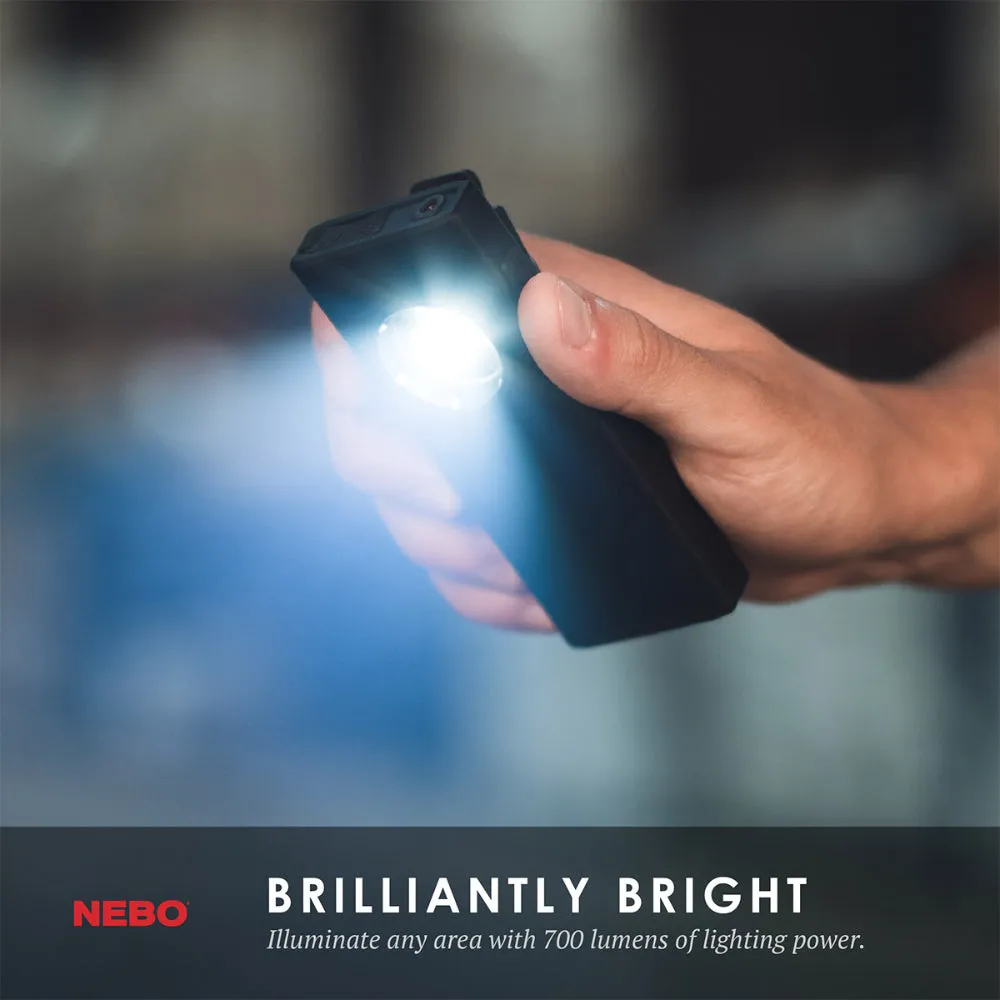 Nebo Slim  Rechargeable Flashlight Power Bank 700 Lumen LED Light with Red Laser Pointer