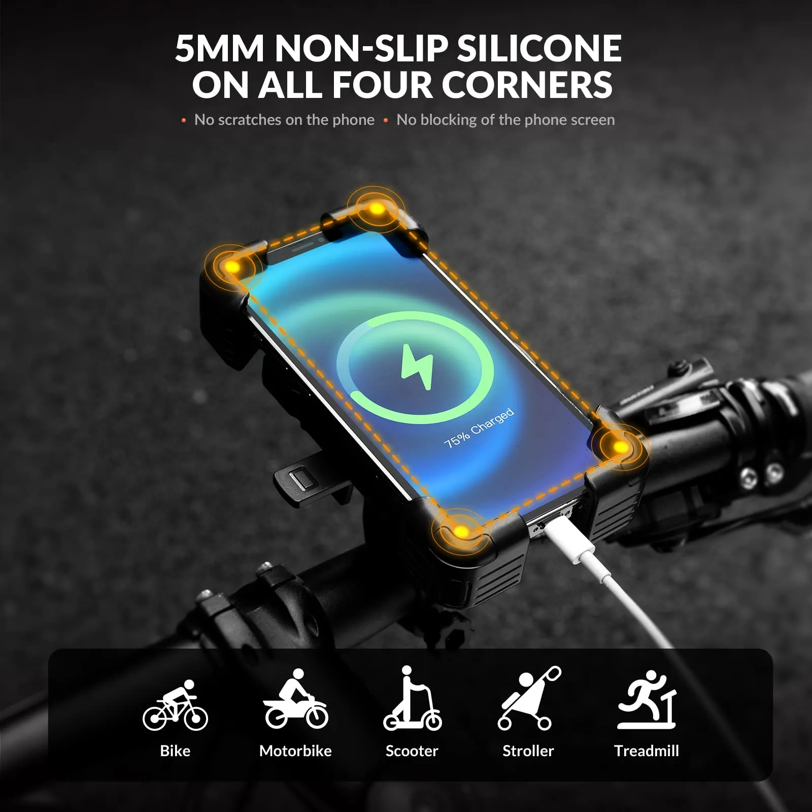 ROCKBROS Bike Mobile Phone Holder 360° Rotatable