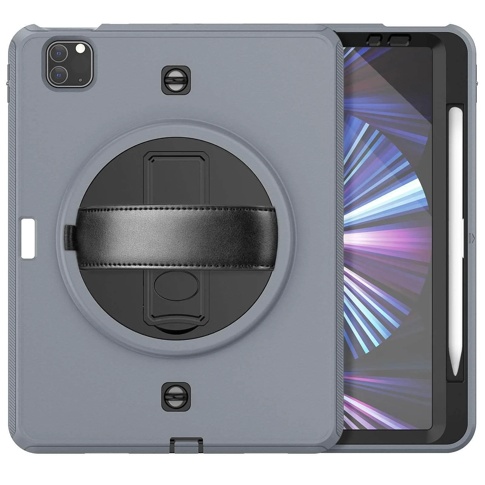 Rotation iPad 9 Kickstand Hand Strap Case