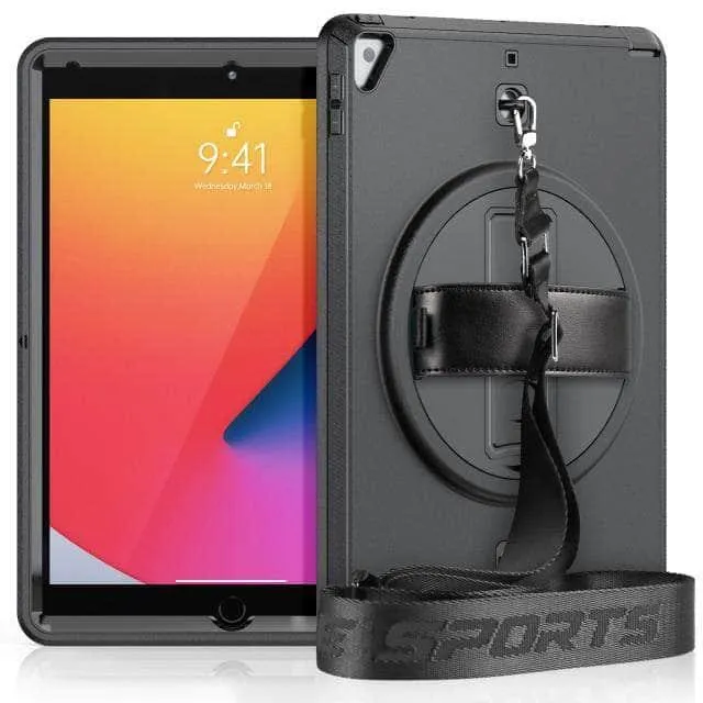 Rotation iPad 9 Kickstand Hand Strap Case