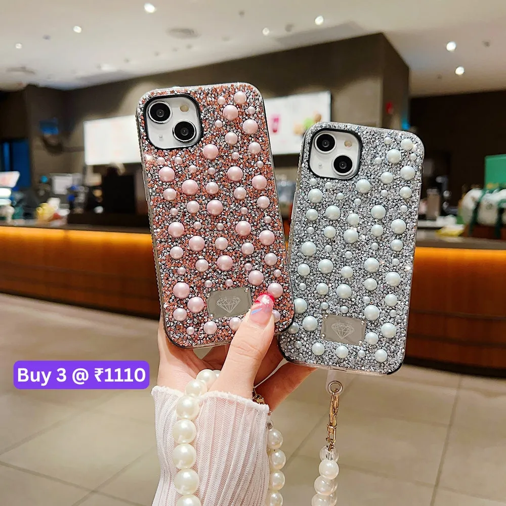 Shockproof Bling Pearl PC (Hard) Case With Pearl Bracelet - OnePlus 11R