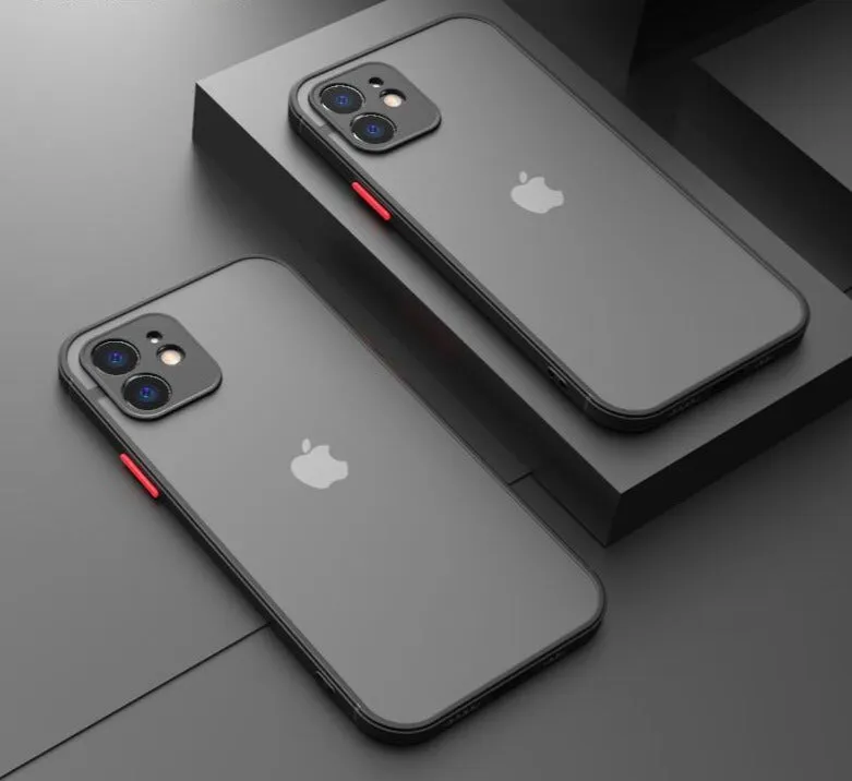 Shockproof Matte Silicone Bumper Phone Case For iPhone