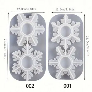 Snowflake Candle Holder Silicone Mold