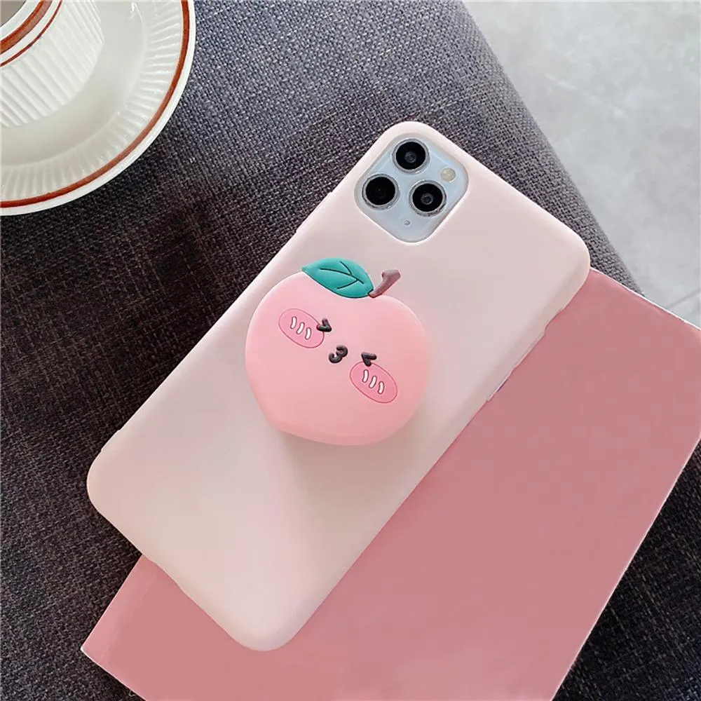 Soft Silicone Cute Cartoon Fruit iPhone Case