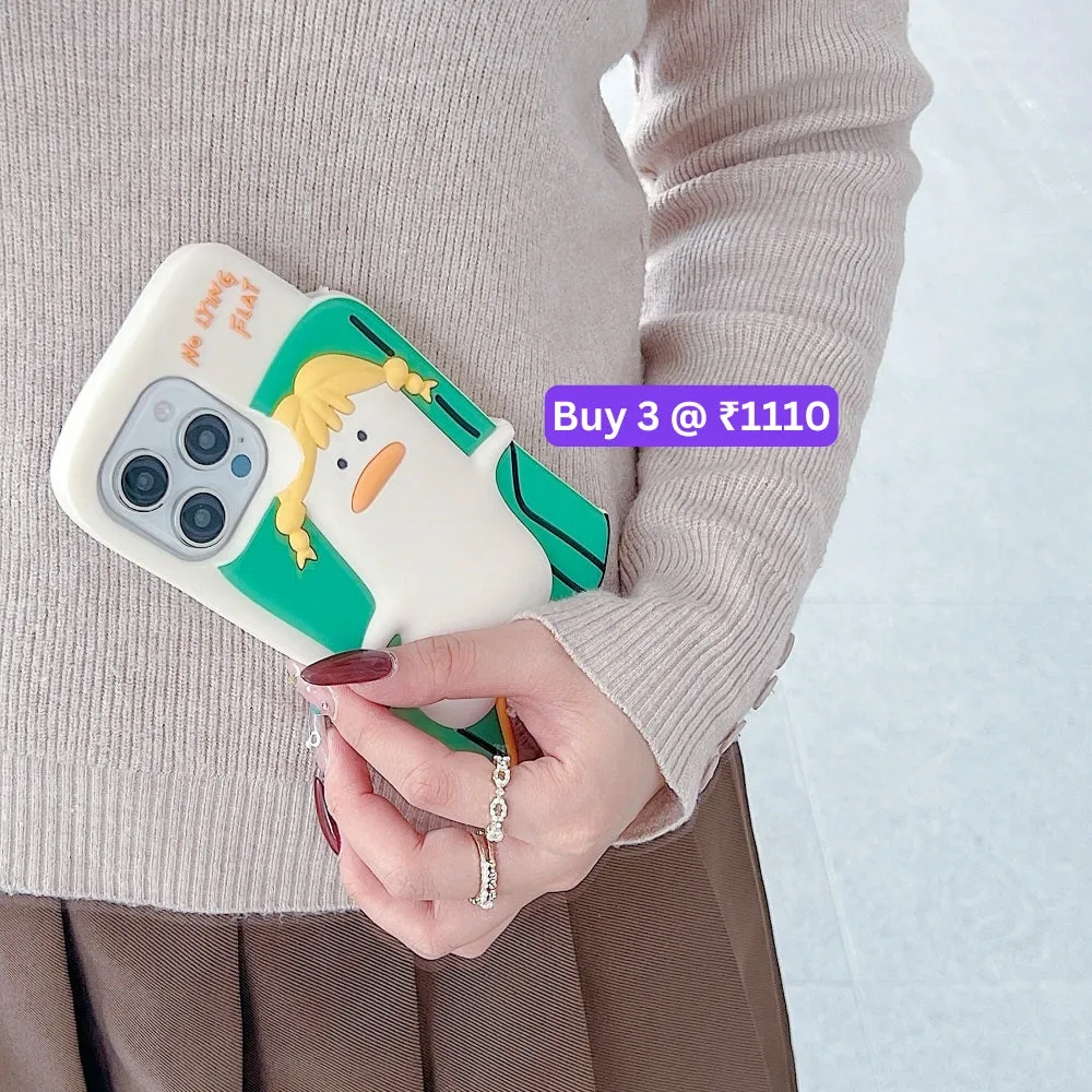 Soft Silicone Ducklings Phone Case - iPhone 16 Pro Max